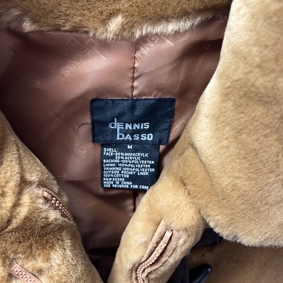 Dennis basso faux fur toggle and zipper fur coat - Picture 6 of 6